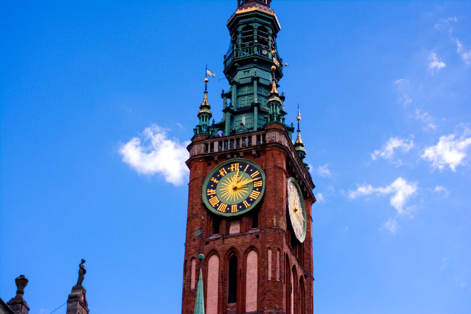 Landmark Tower Clock Tower Sky photo