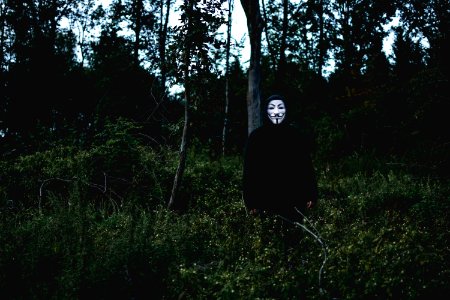 Man In Middle Of Grass Field