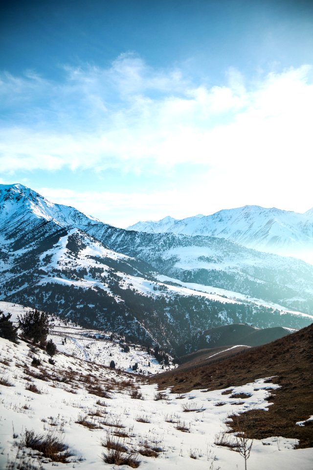 Photo Of Mountains Covered By Snow photo