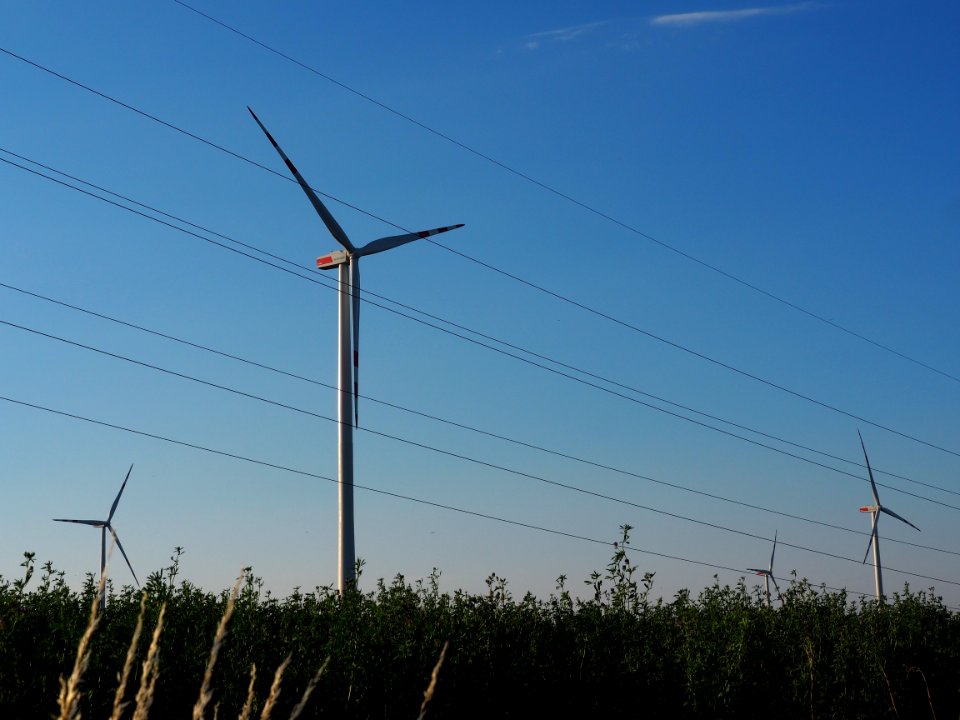 Wind Turbine Wind Farm Sky Energy