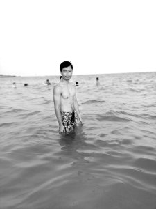 Sea Water Photograph Black And White photo