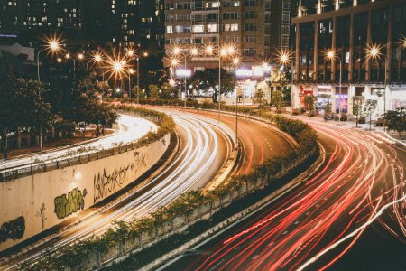 Road Timelapse Photo photo