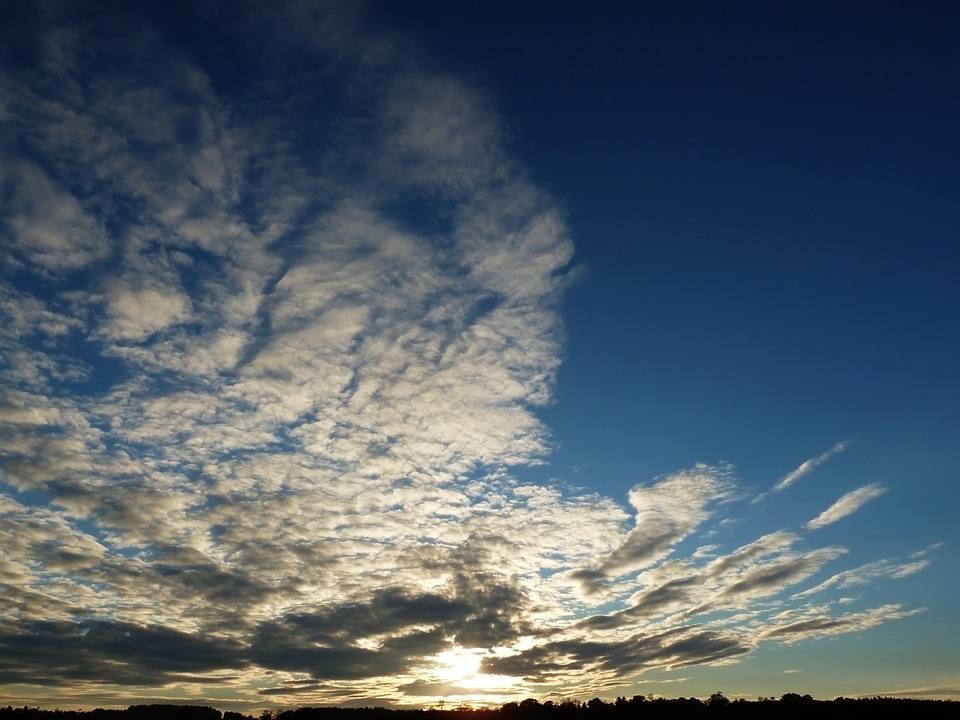 Clouds yellow sun