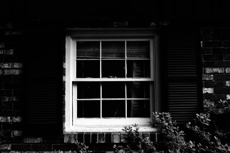 Clear Glass Windowpane With White Frame photo