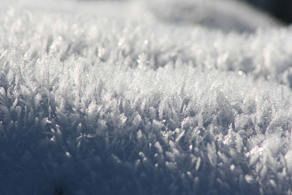 Cold white crystals