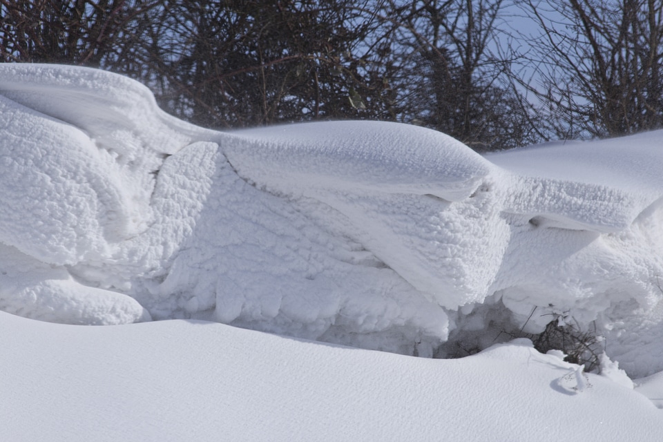 Winter snow snowdrift