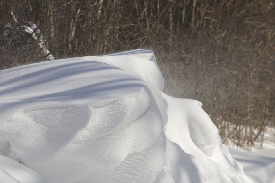 Winter snow snowdrift