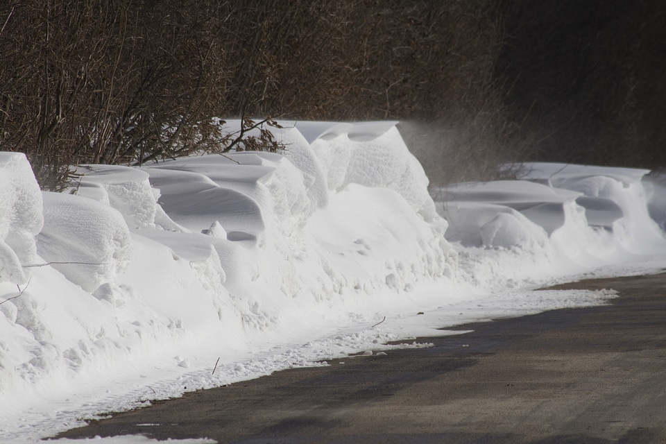 Winter snow snowdrift