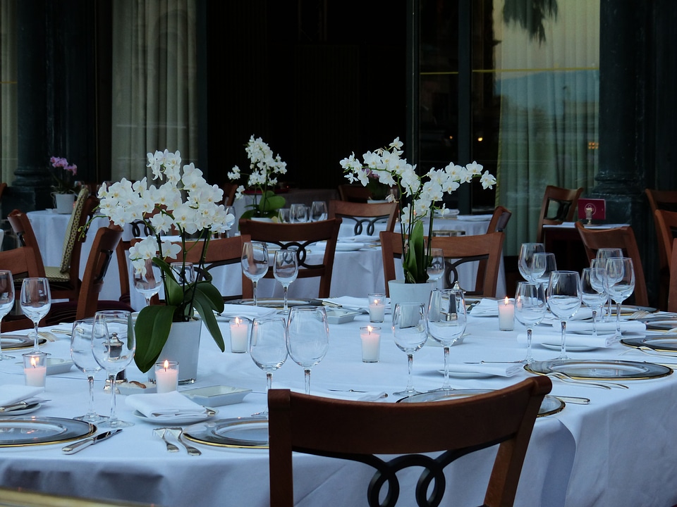 Dinner romantic celebration