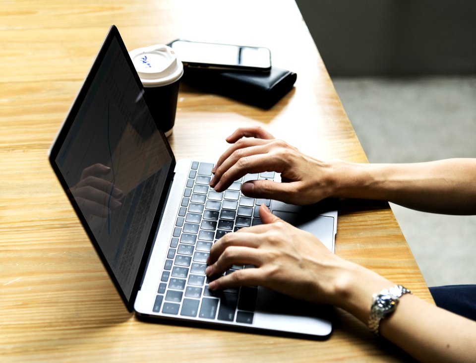 Person Using Laptop Computer