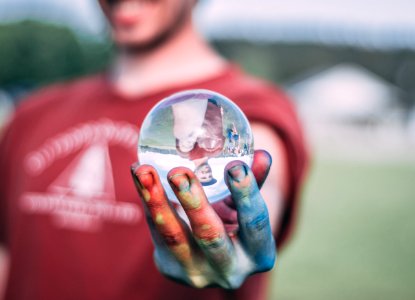 Person Wearing Water Globe