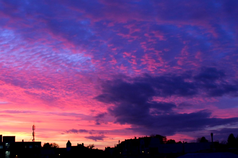 Sky Afterglow Red Sky At Morning Dawn