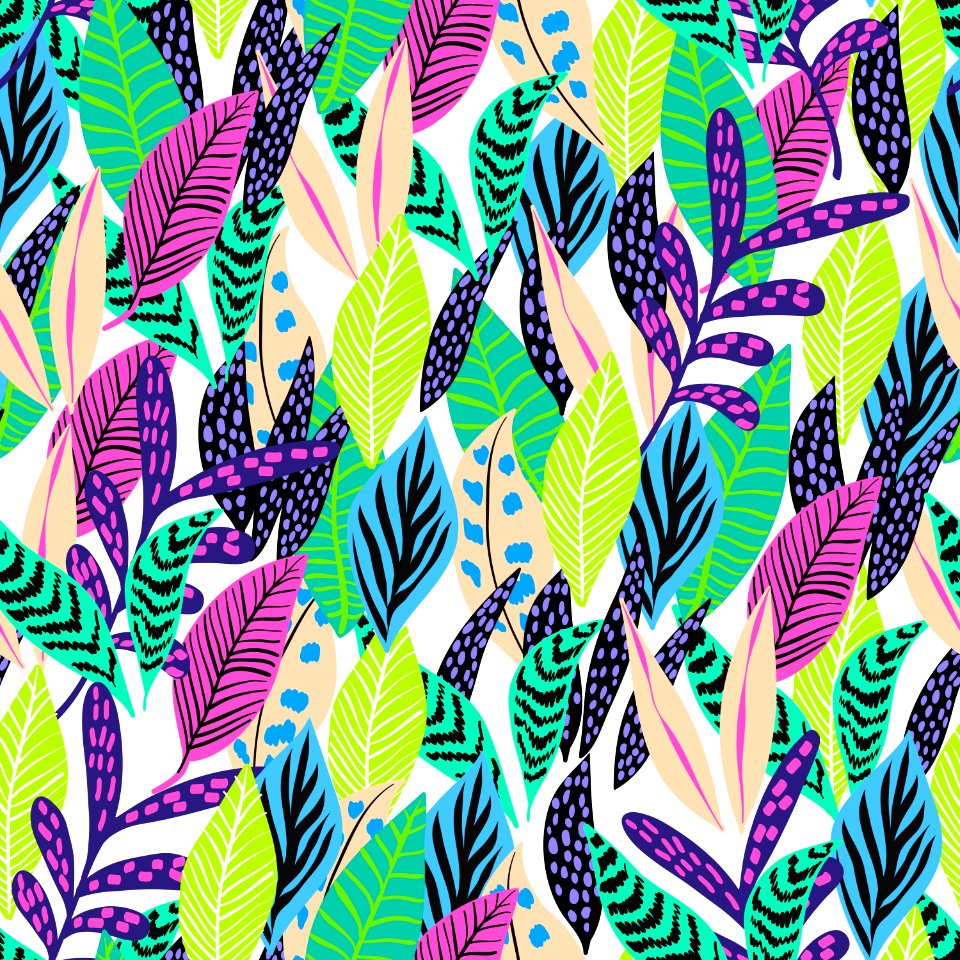 Pattern Leaf Purple Design