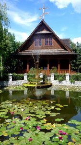 Reflection Chinese Architecture Water Plant photo