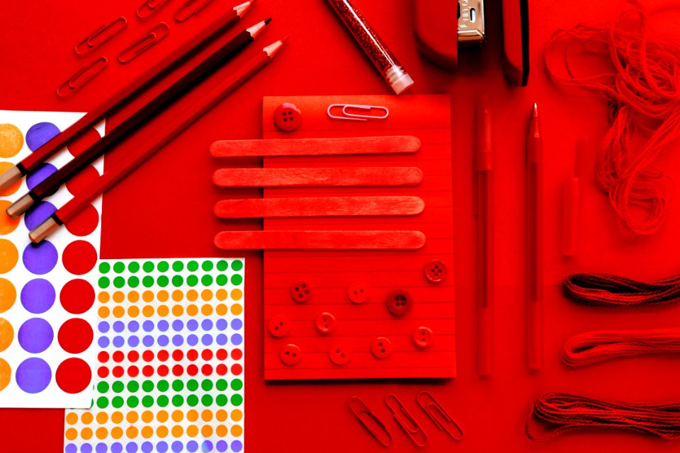 Red Items Flat Image Photography