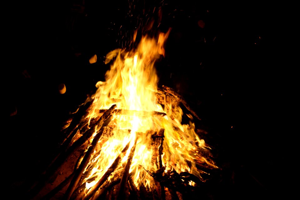 Bonfire During Night