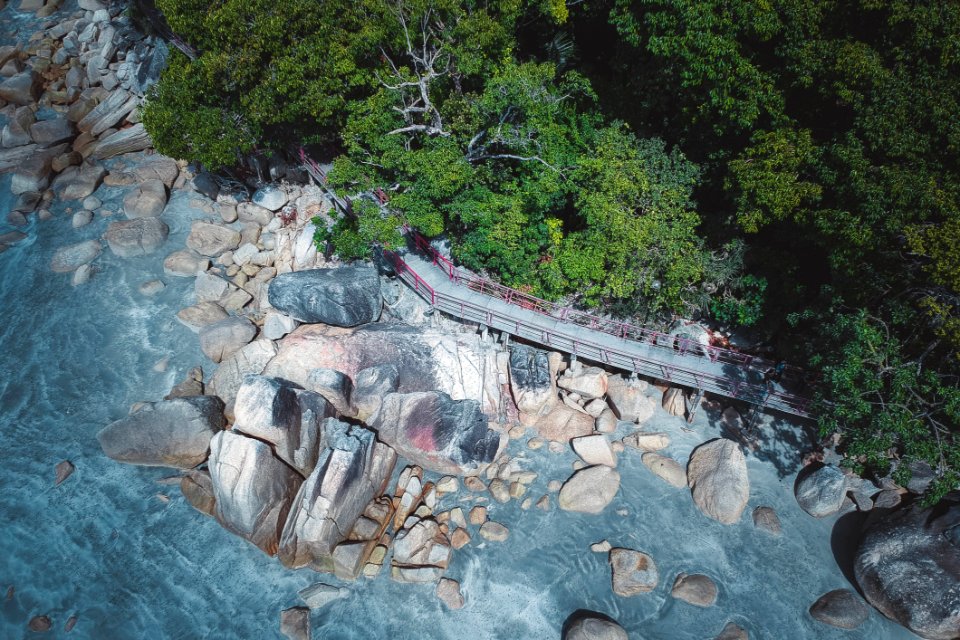 Birds-eye View Of Rocky Seashore