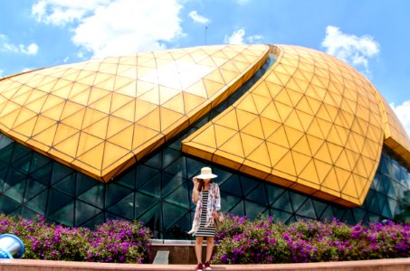 Woman Standing Near Dome Building photo