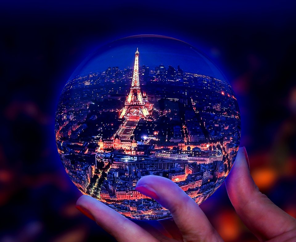 Reflection Cityscape Night Sky