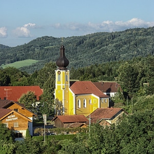 Scenic town village photo