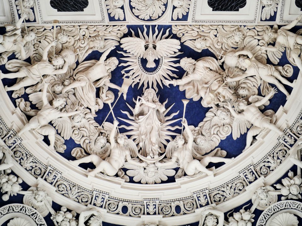 Stone Carving Material Blue And White Porcelain Pattern