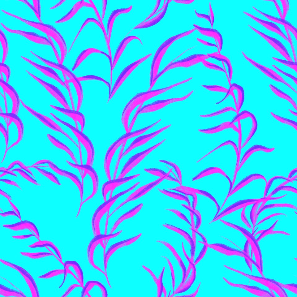 Pink Leaf Plant Pattern