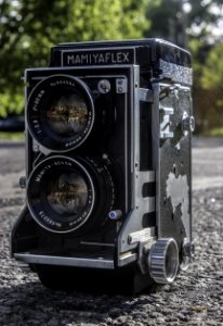 Black Mamiyaflex Vintage Camera photo