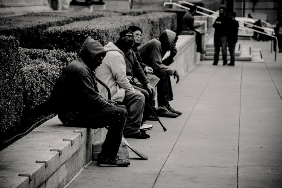 People Sitting Near The Garden