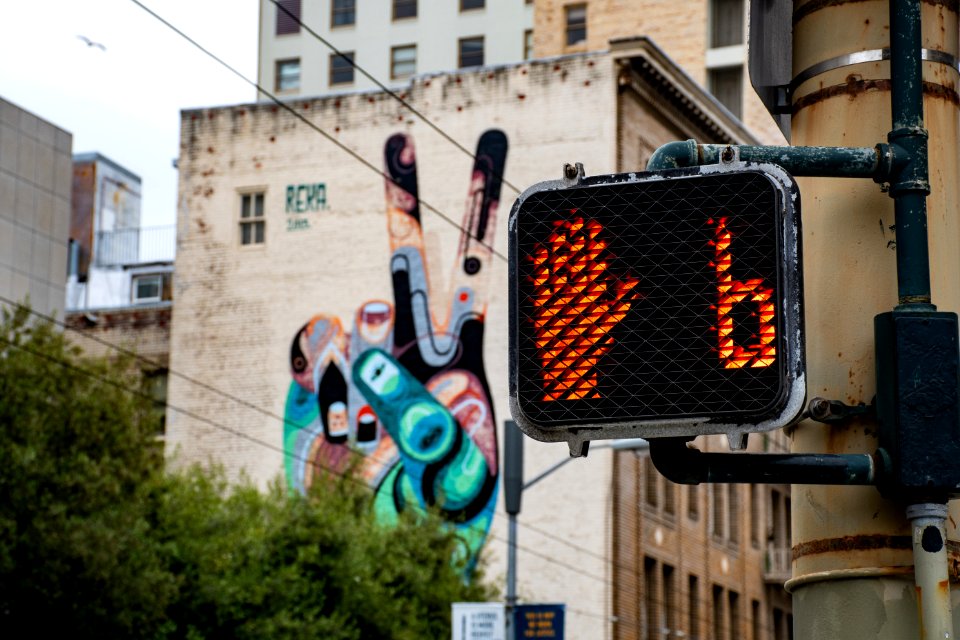 Traffic Light Showing Stop Sign