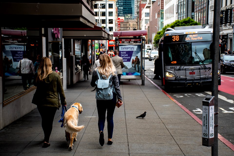 Women Walking On Side Street