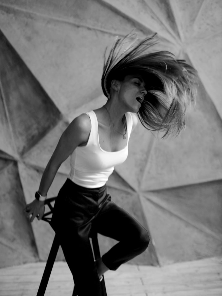 Grayscale Photo Of Woman