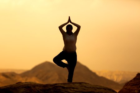 Physical Fitness Silhouette Yoga Sky