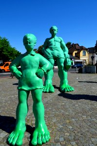 Green Statue Sculpture Monument