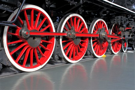 Red Motor Vehicle Wheel Rim photo