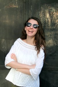White Photograph Facial Expression Vision Care