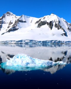 Glacial Lake Iceberg Glacier Arctic photo