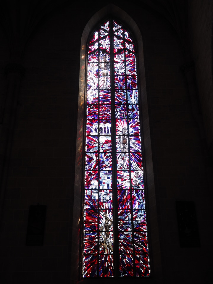Glass window holy ulm cathedral