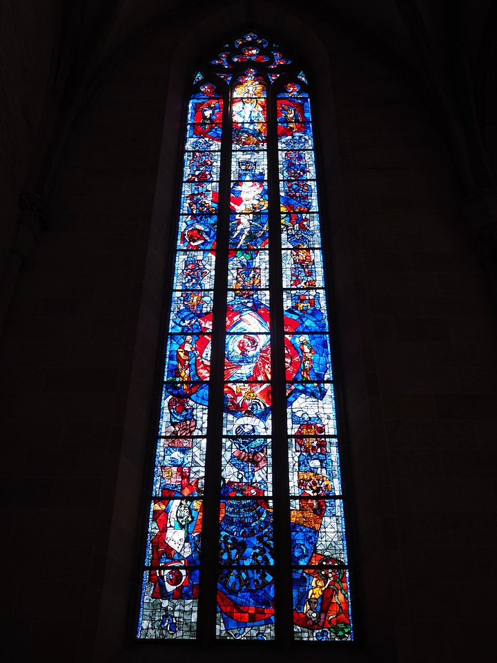 Glass window holy ulm cathedral