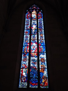Glass window holy ulm cathedral photo