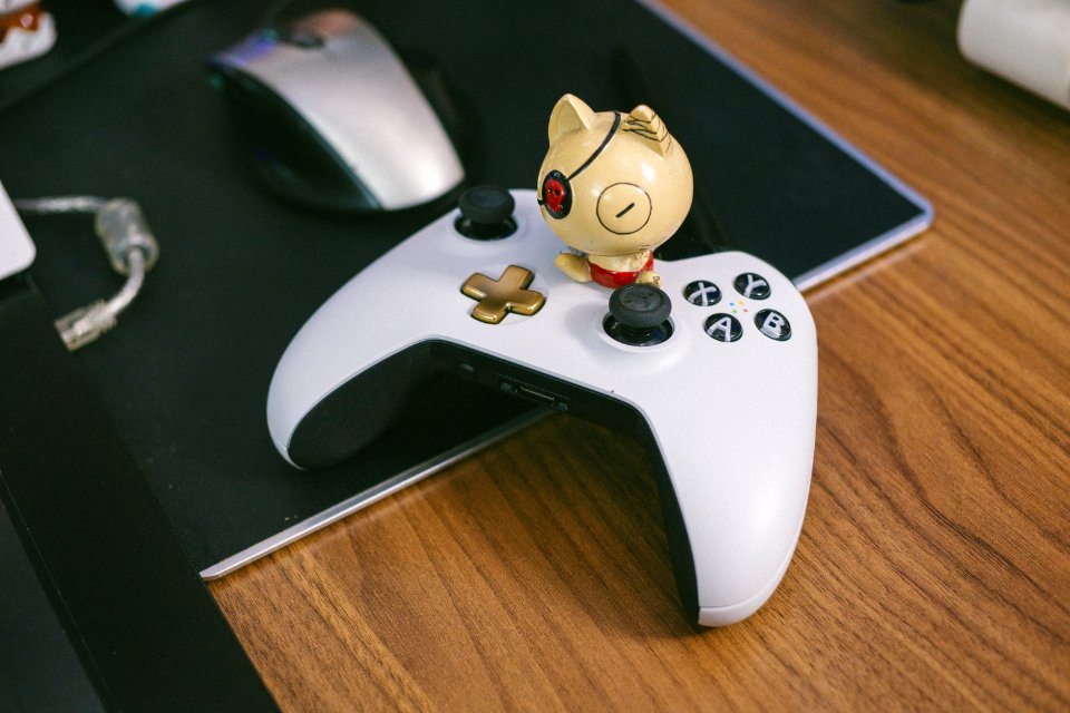 White And Black Game Controller