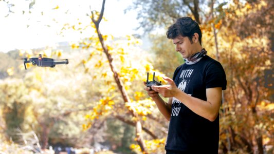 Man Holding Dji Mavic Pro Controller