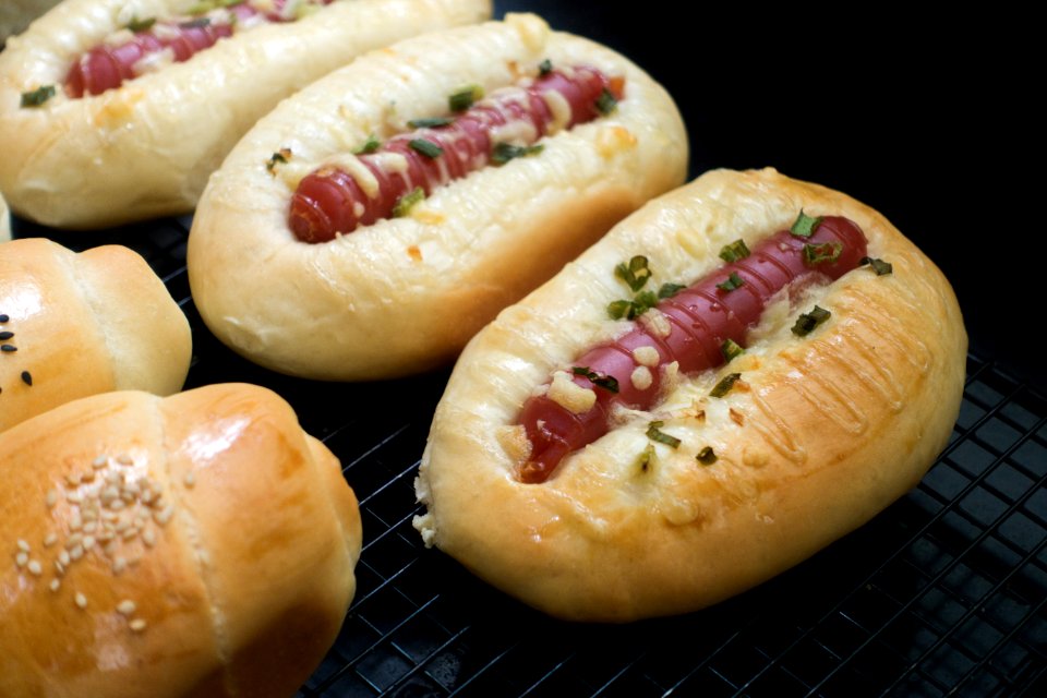 Pastry On Black Grill