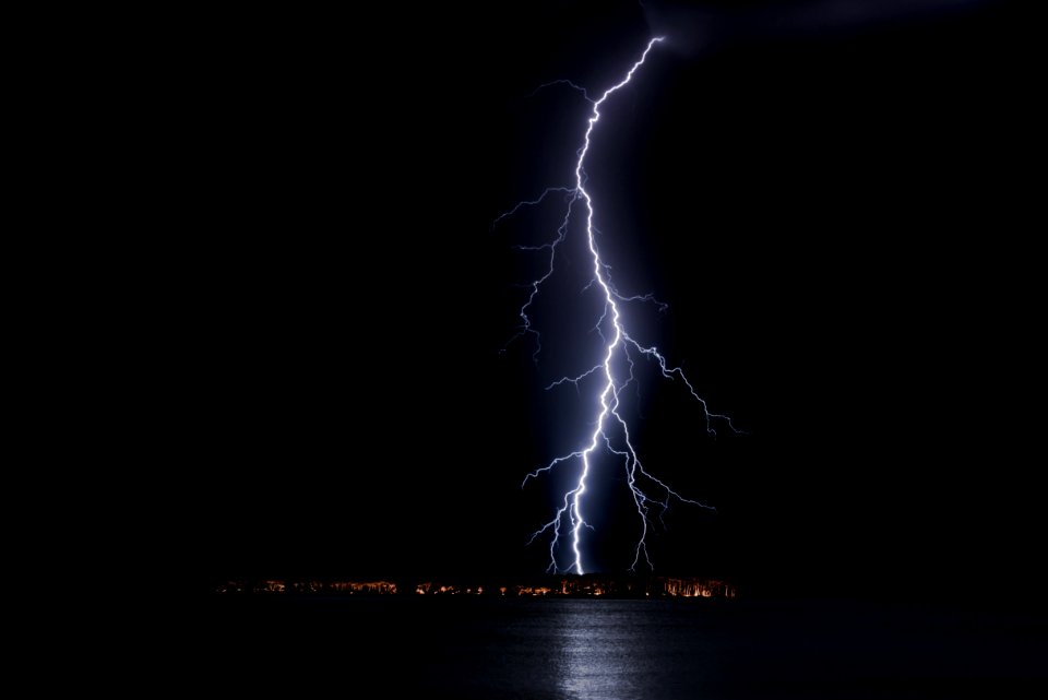Lightning Strike On City