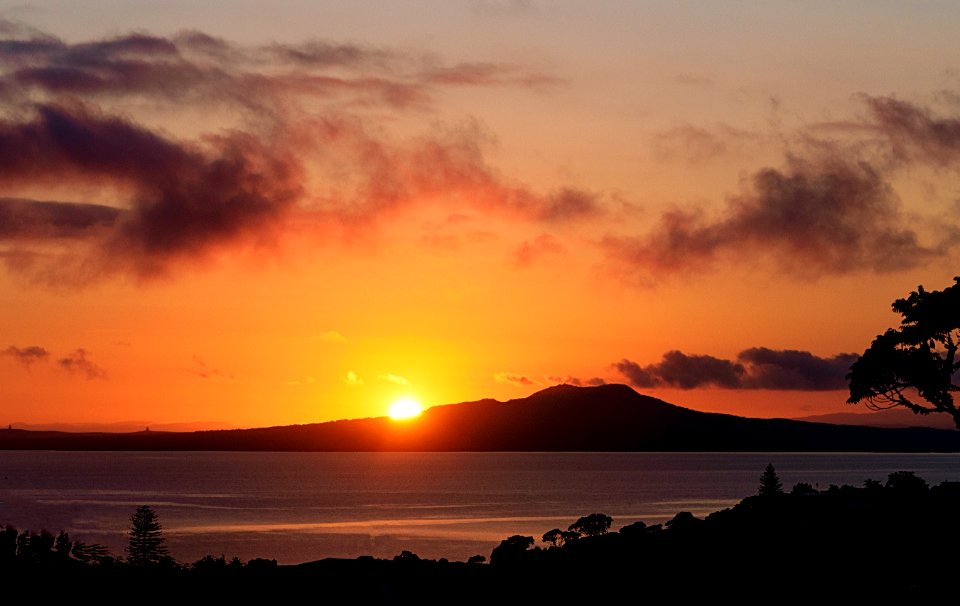Mountain With Sunset