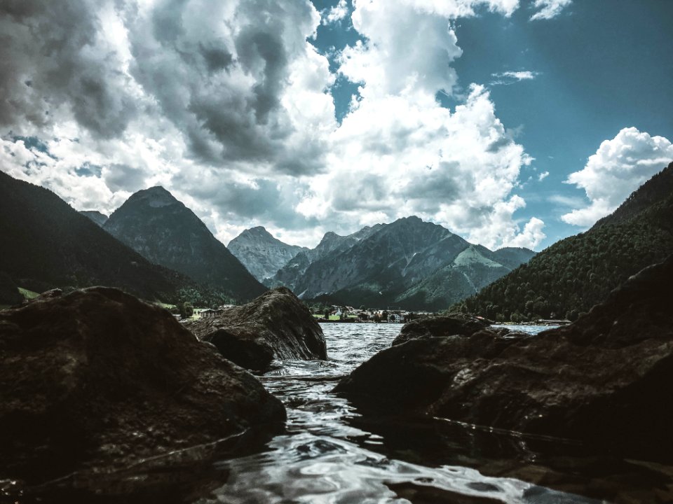 Mountain Under Cloudy Sky photo