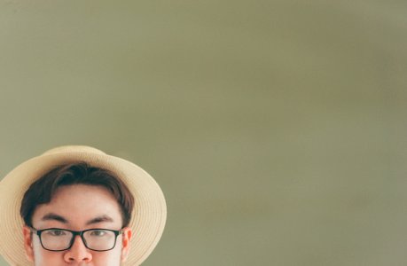 Man Wearing Brown Straw Hat
