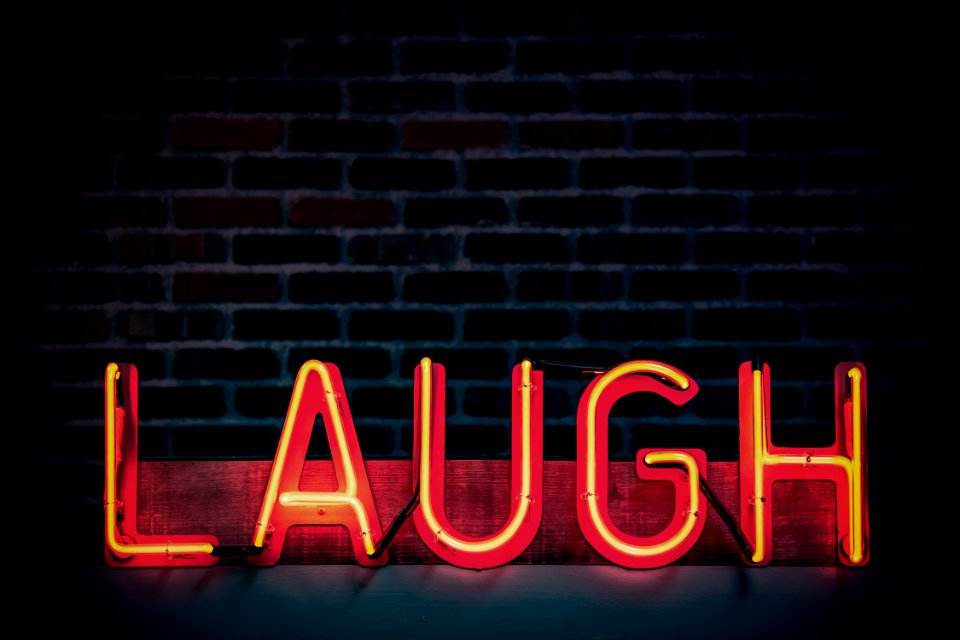 Laugh Neon-light Signage Turned On
