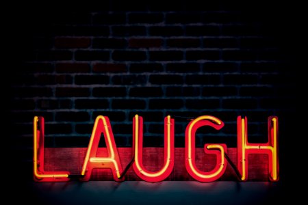 Laugh Neon-light Signage Turned On