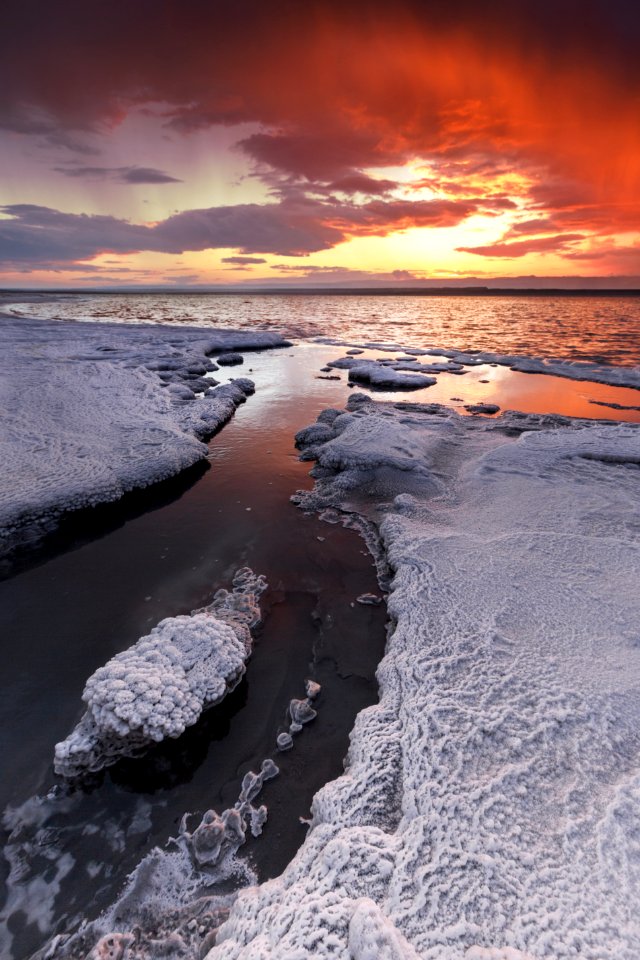 Ice Berg Near Body Of Water