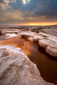 Landscape Photography Of Rocky Place Under Gray Sky photo